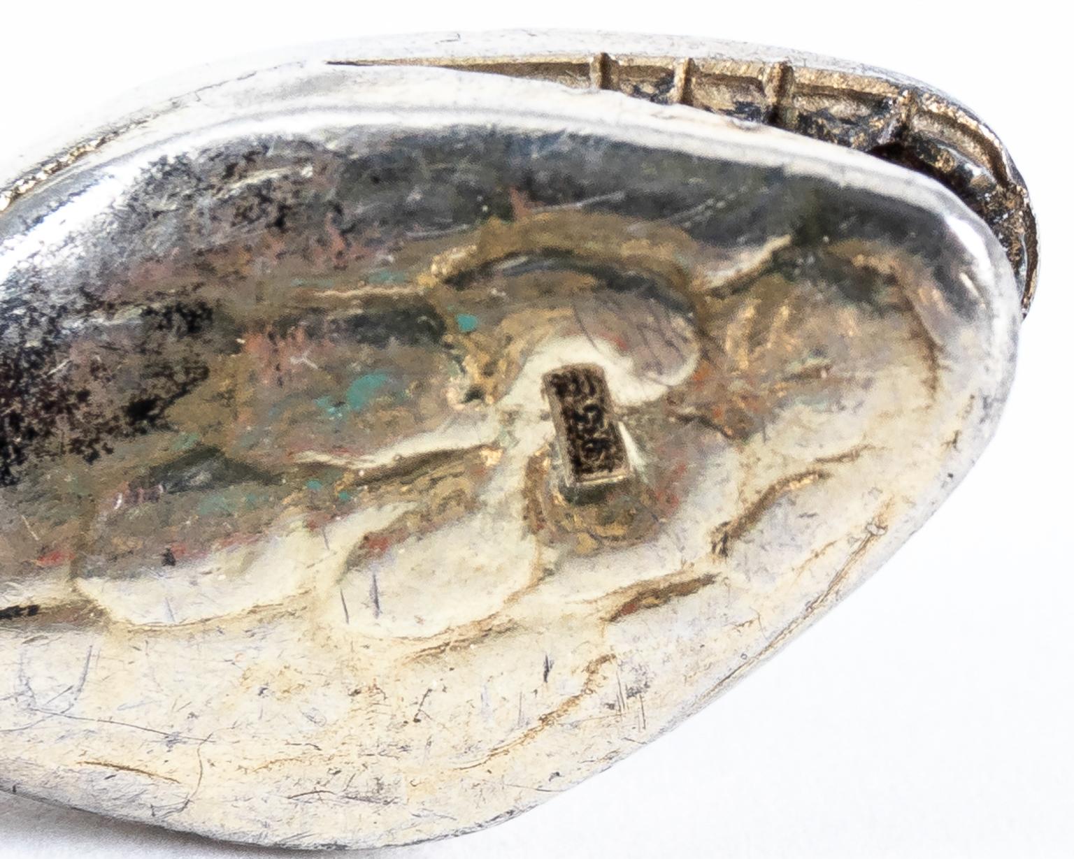 Antique Sterling and Enamel Art Deco Coil Snake Bracelet For Sale 1