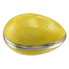 Antique Sterling and Enamel Egg Box