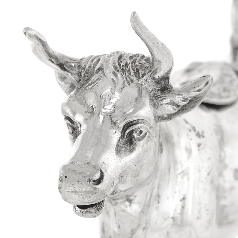 Antique Sterling Cow Creamer For Sale at 1stDibs