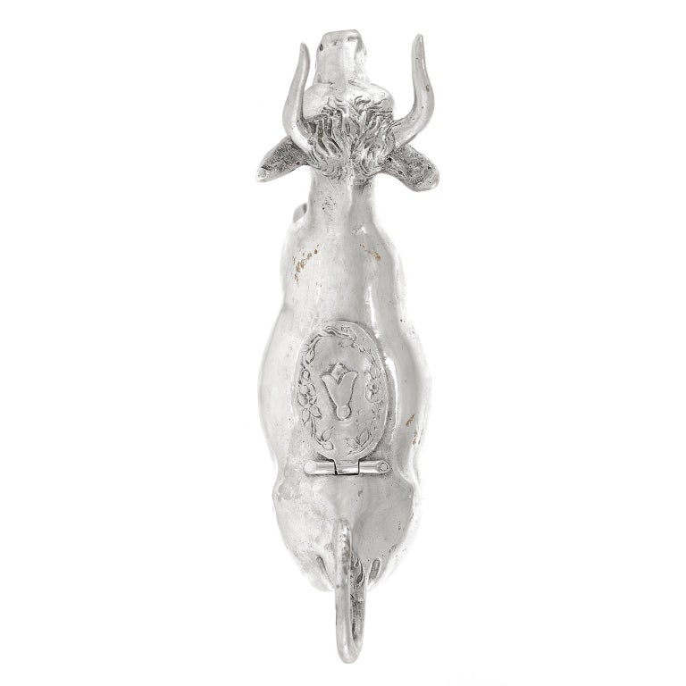 Antique Sterling Cow Creamer For Sale at 1stDibs