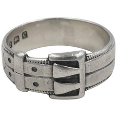 Antique Sterling Double Buckle Ring