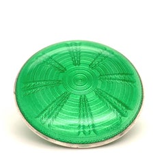 Antique Sterling Enamel Compact with Lovebirds