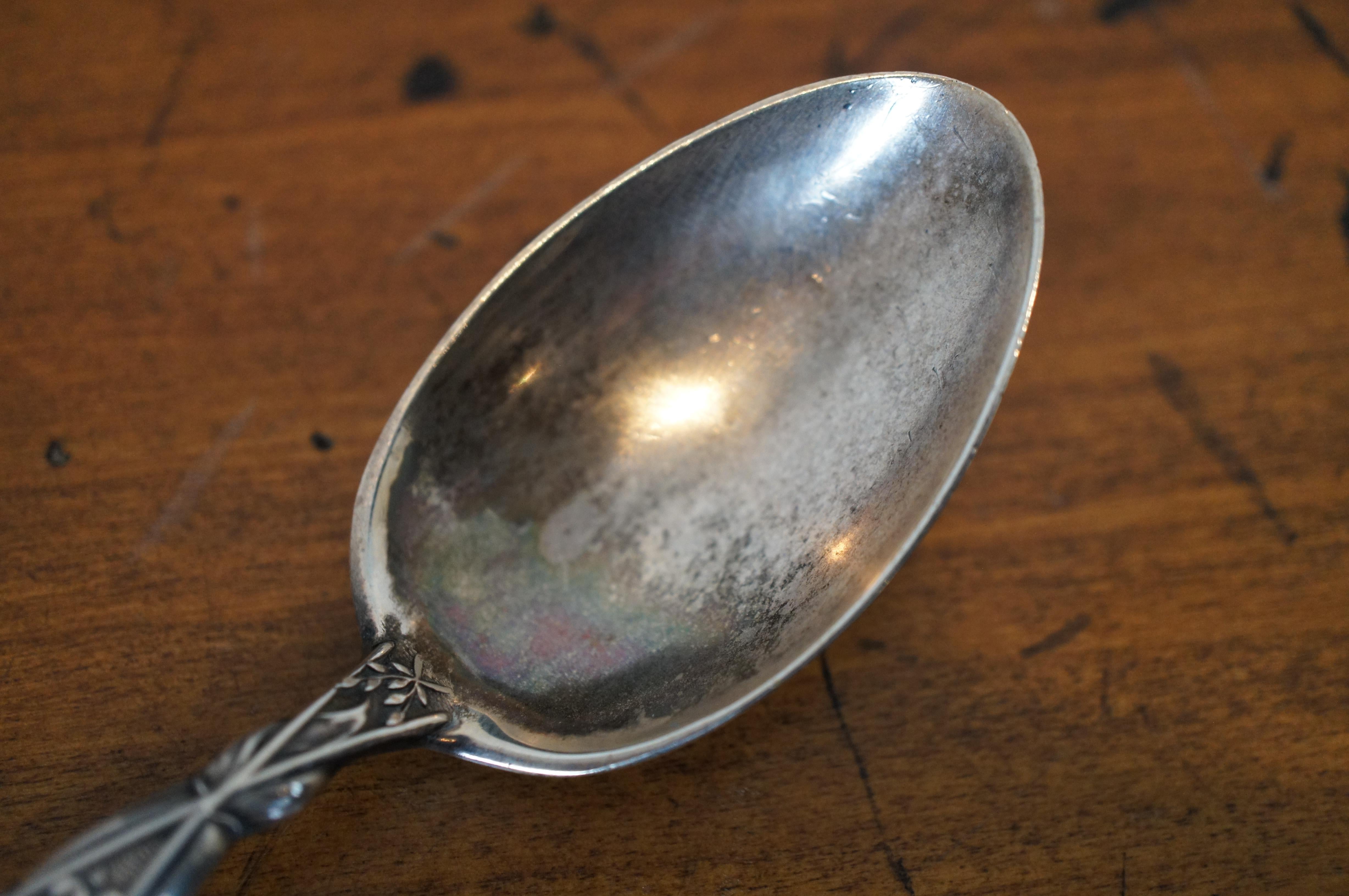 Antique Sterling Female College Graduation Honor Spoon Mechanics Silver Co For Sale 1