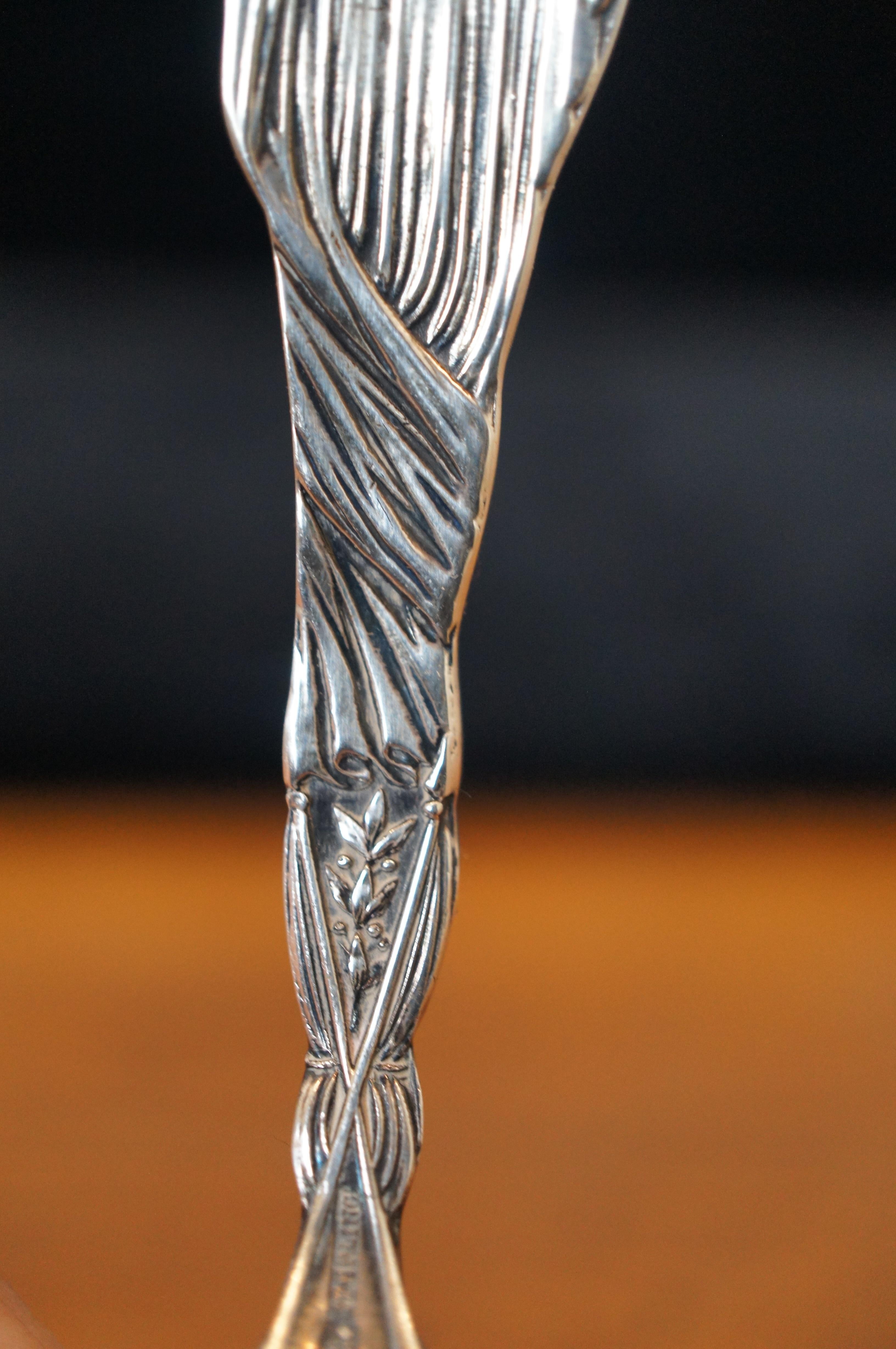 Victorian Antique Sterling Female College Graduation Honor Spoon Mechanics Silver Co For Sale