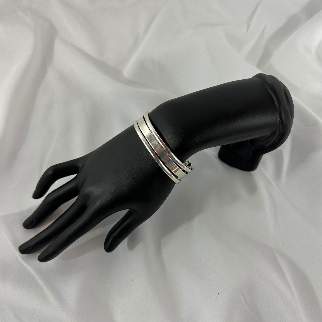 Antike Sterlingsilber-Armband- Styling-Manschettenknöpfe  Armbänder (Art déco) im Angebot