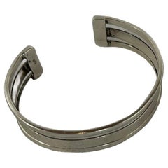 Manchette style bracelet ancien en or et argent sterling  Bracelet