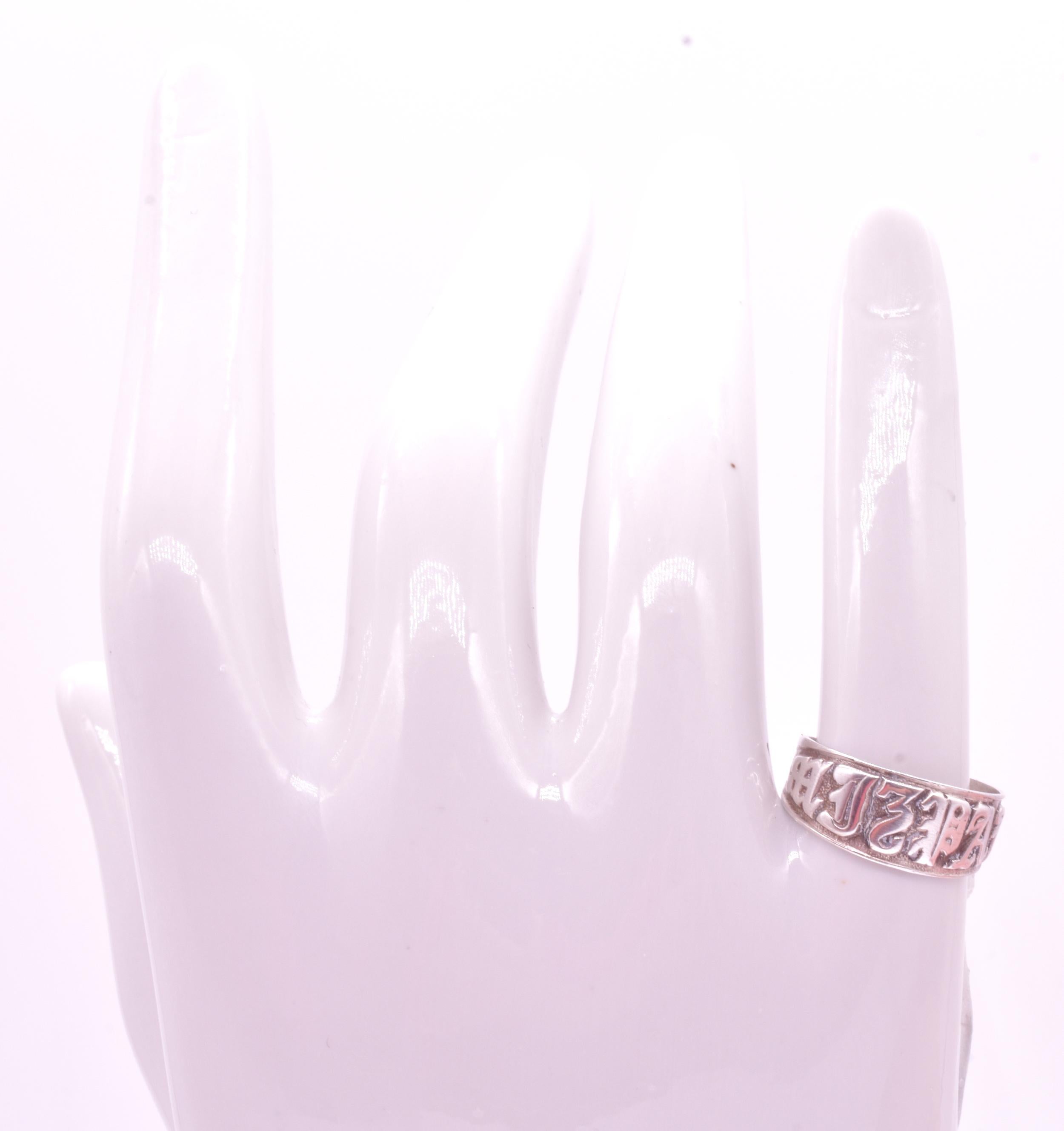 Antique Sterling Mizpah Ring Hallmarked 1908 4