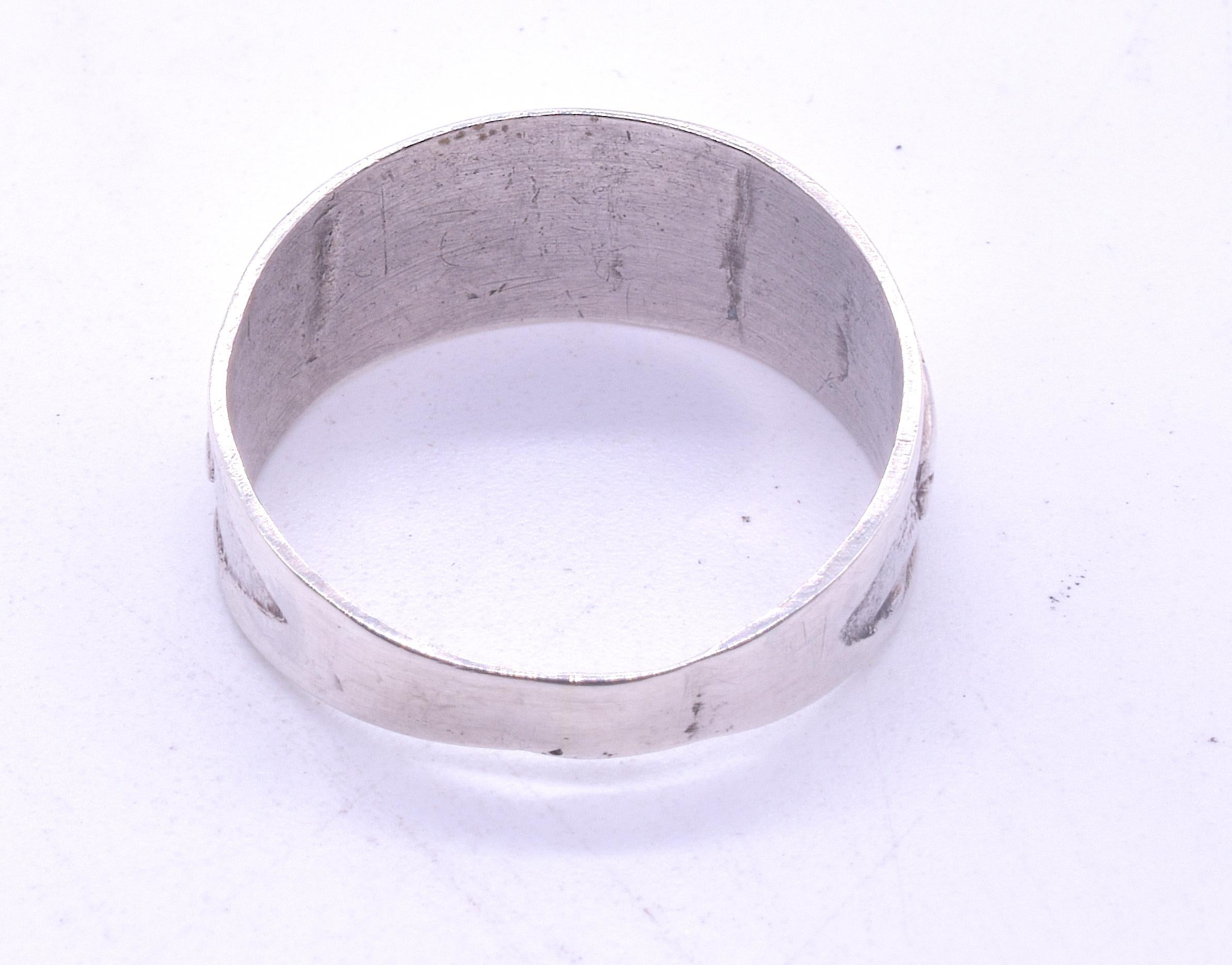 Women's or Men's Antique Sterling Mizpah Ring Hallmarked 1908