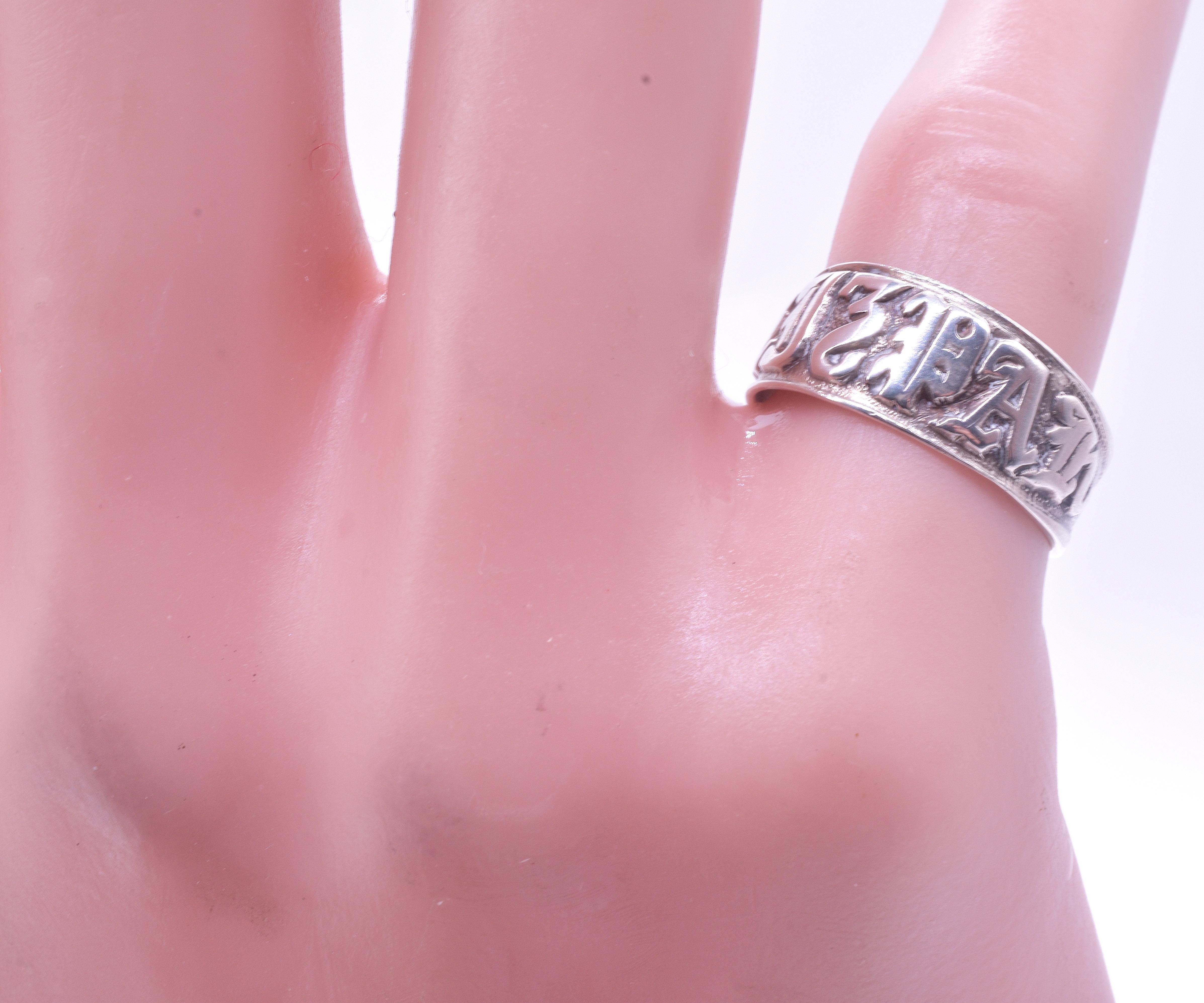 Antique Sterling Mizpah Ring Hallmarked 1908 1