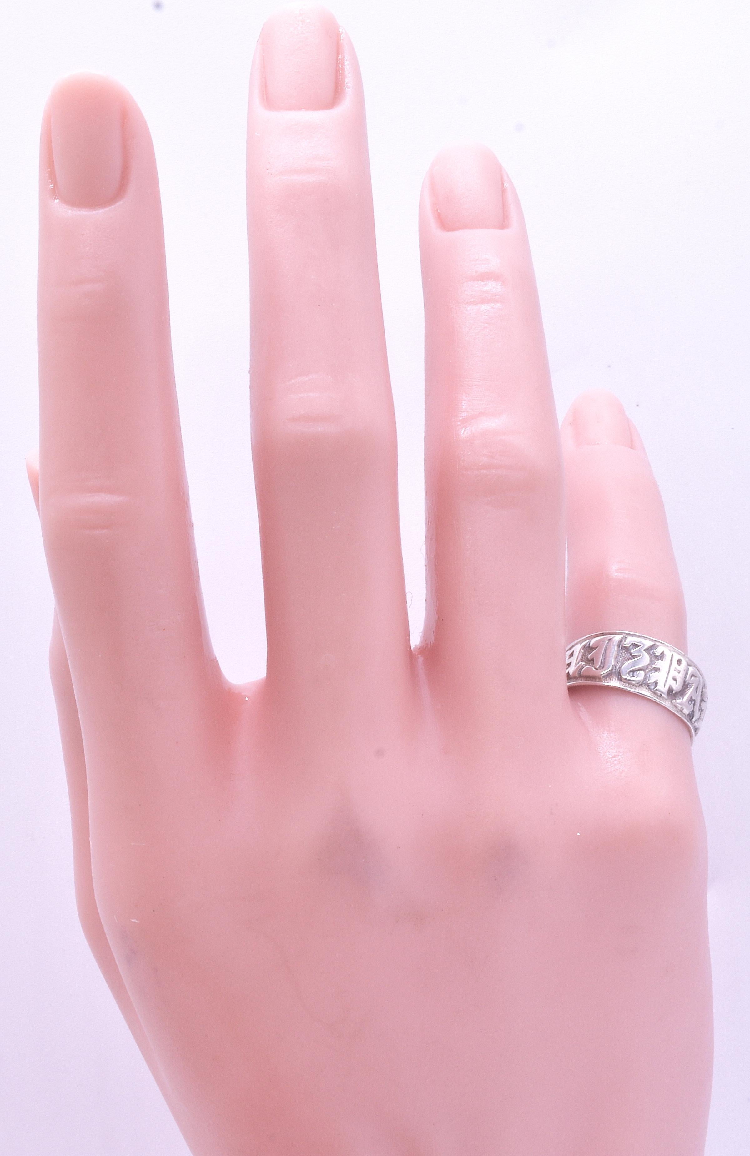 Antique Sterling Mizpah Ring Hallmarked 1908 2