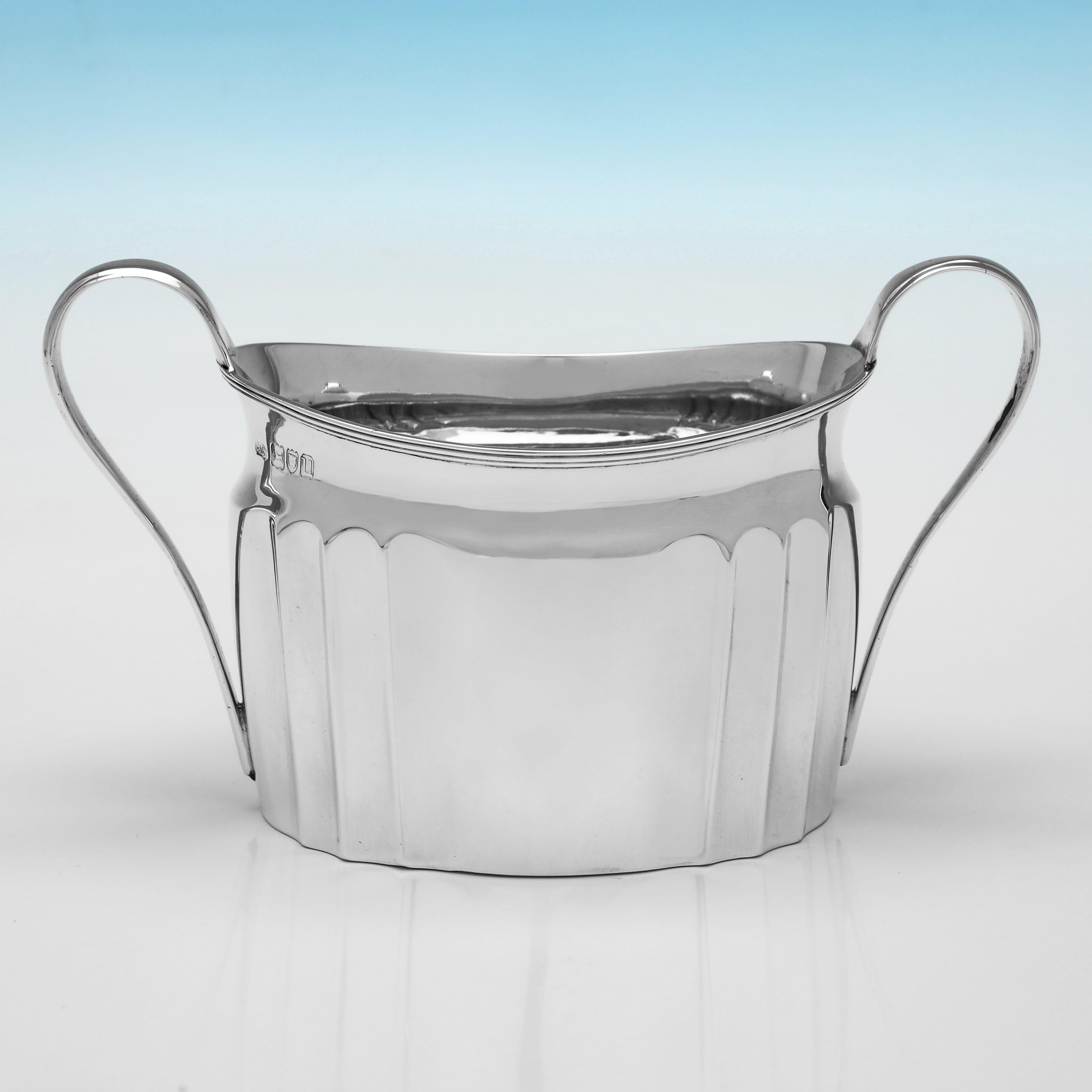 Service à thé de 3 pièces en argent sterling antique de Carrington & Co. Londres 1915 Bon état - En vente à London, London