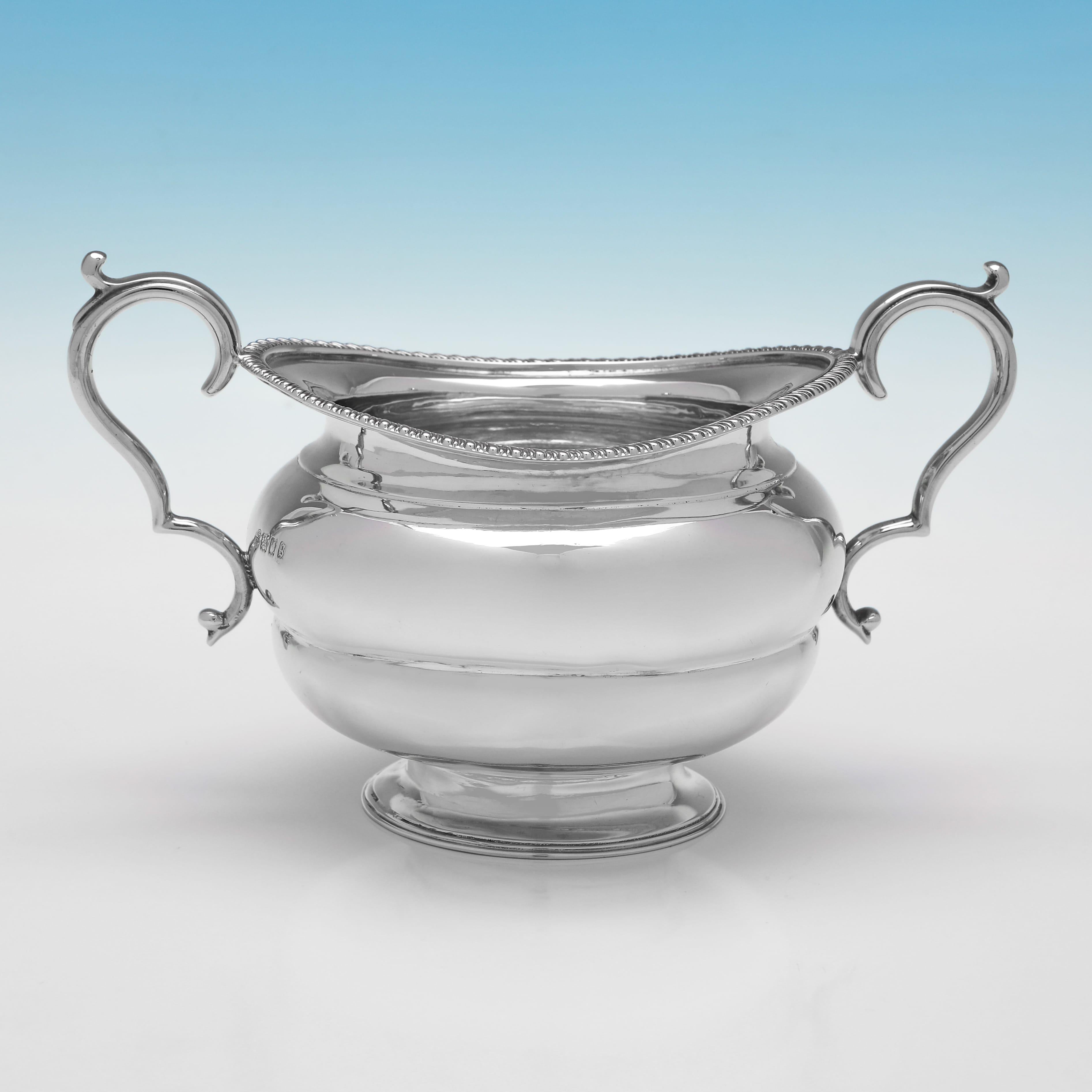 Antique Sterling Silver 5 Piece Tea Set - Hallmarked London 1922 For Sale 4
