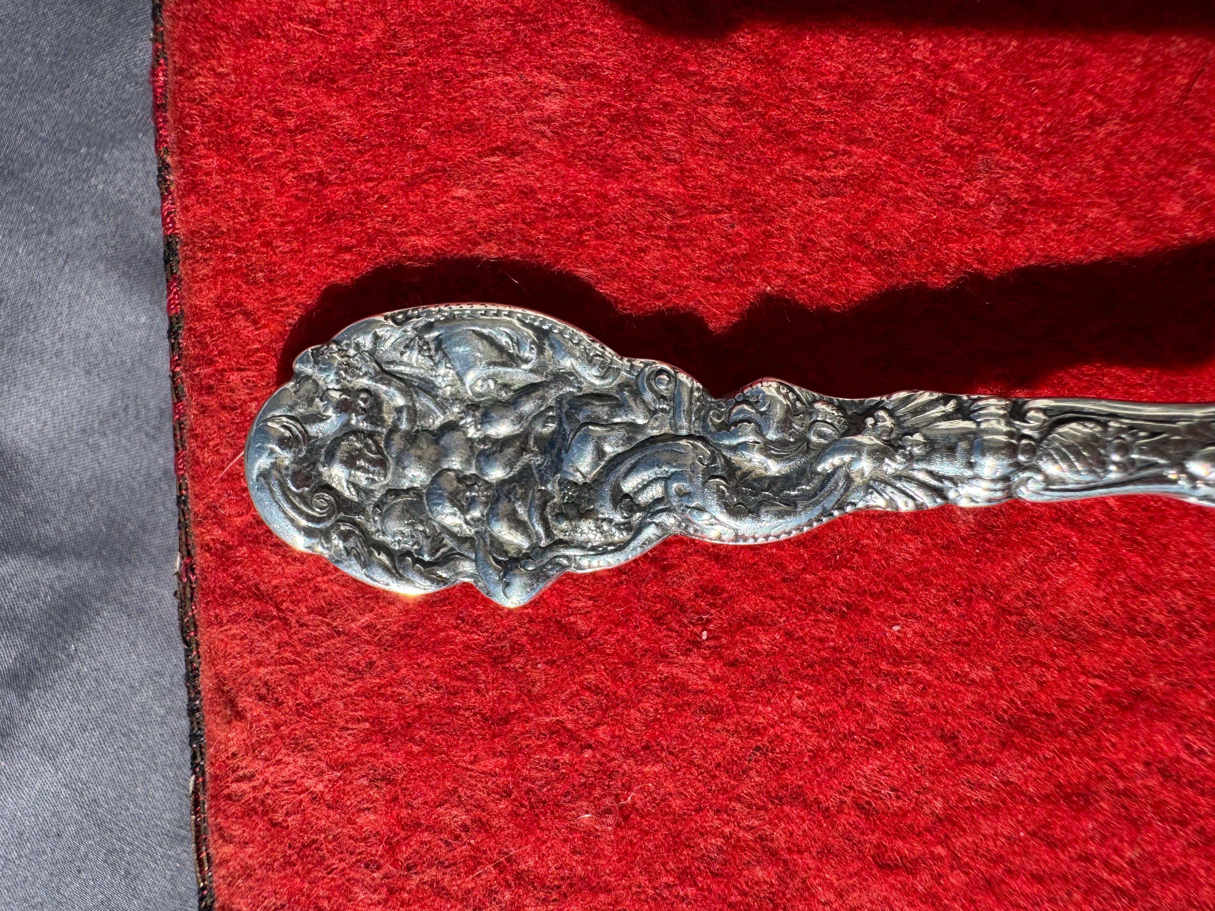 Forchetta antica in argento sterling da 6