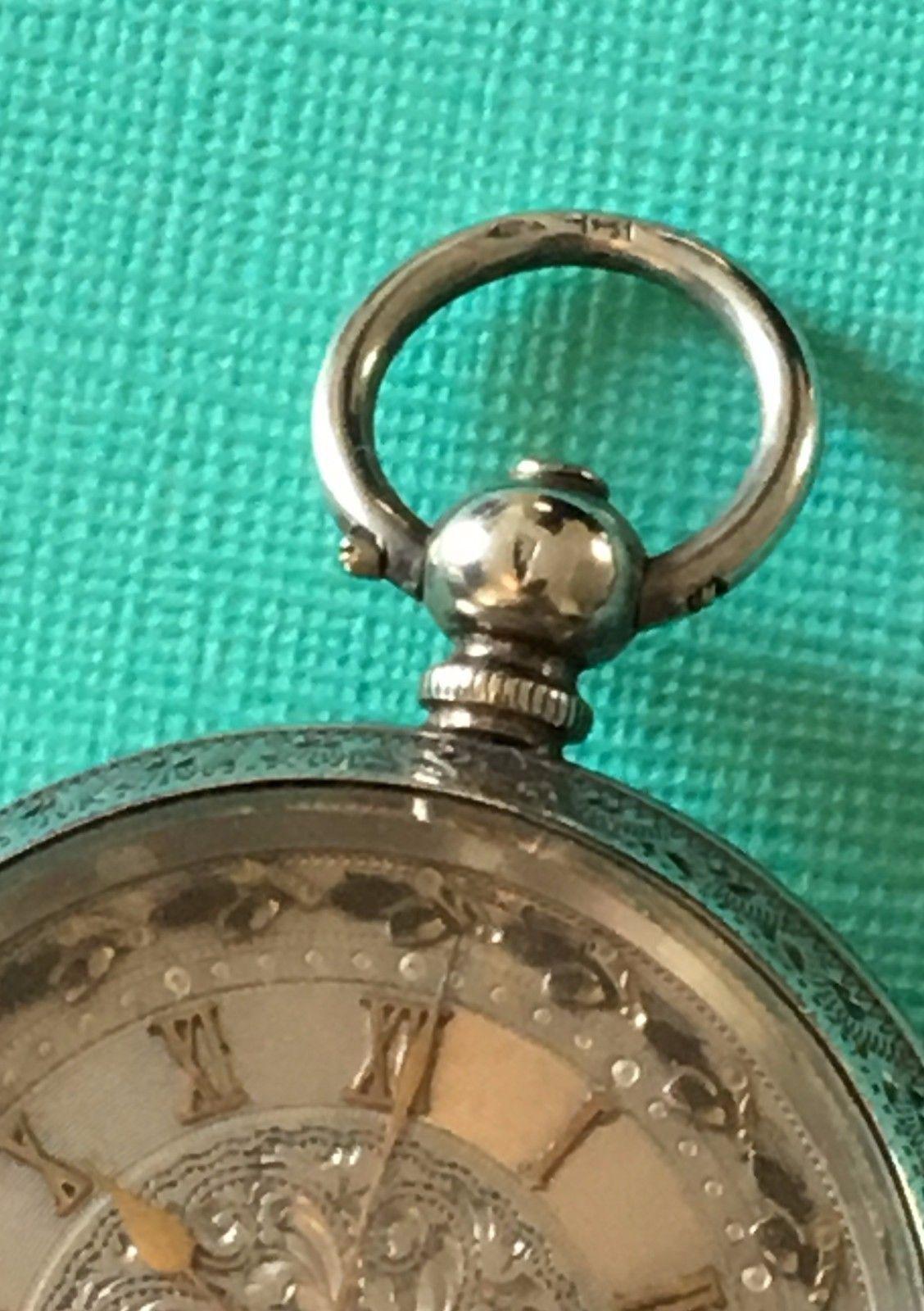We are delighted to offer for sale this lovely small continental sterling silver 935 grade Swiss small pocket watch

A lovely thing, three times stamped with the standing bear for Swiss made 935 grade silver, the dial is all solid silver,