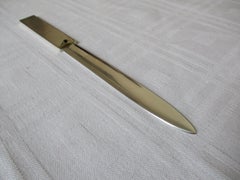 Antique Sterling Silver and 14k Gold Letter Opener With Sapphire