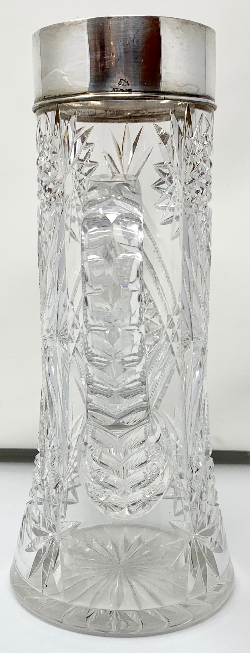 crystal water pitcher vintage