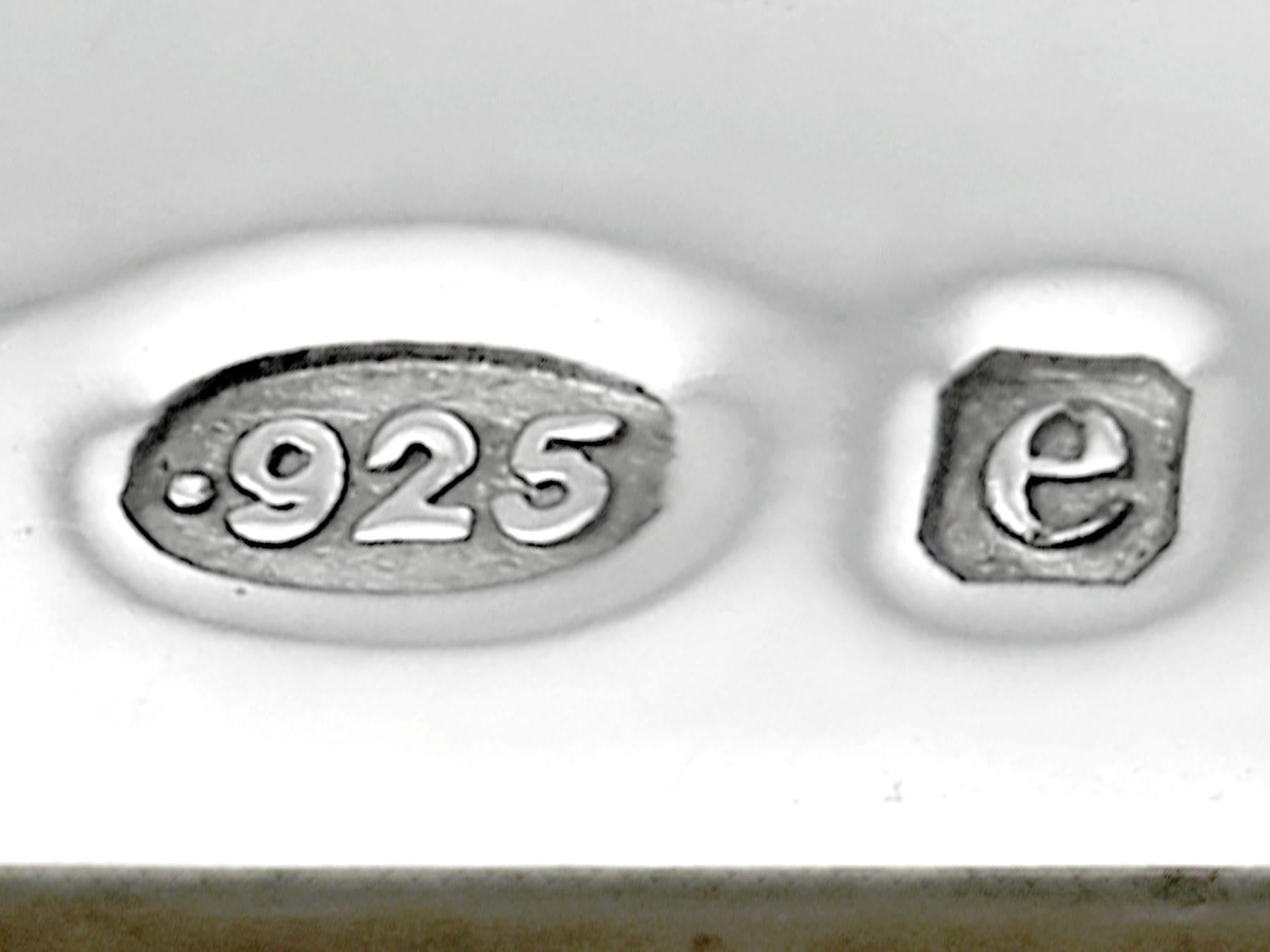 Antique Sterling Silver and Enamel Vesta Case For Sale 3