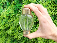 Antique Sterling Silver and Glass Scent Bottle / Vinaigrette Circa 1880