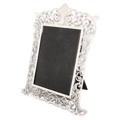 Antique Sterling Silver Art Nouveau Frame