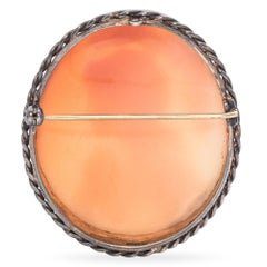 Antique Sterling Silver Athena "Parthenos" Cameo Brooch Pendant