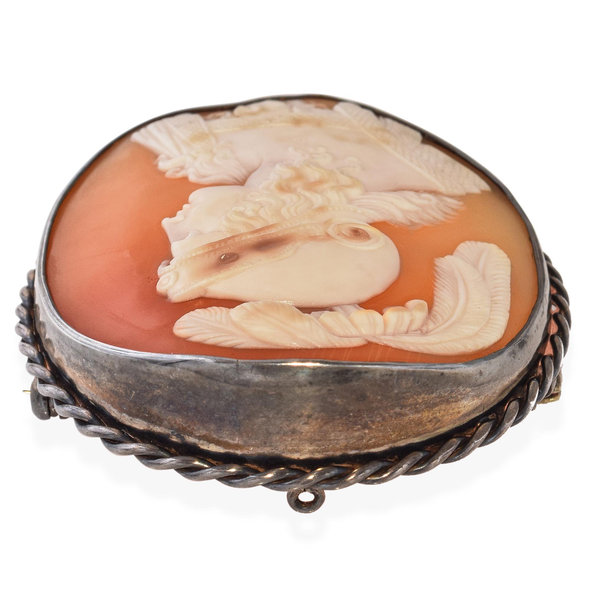 Donna Antico ciondolo a cammeo Athena 