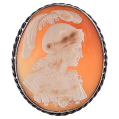 Antico ciondolo a cammeo Athena "Parthenos" in argento sterling