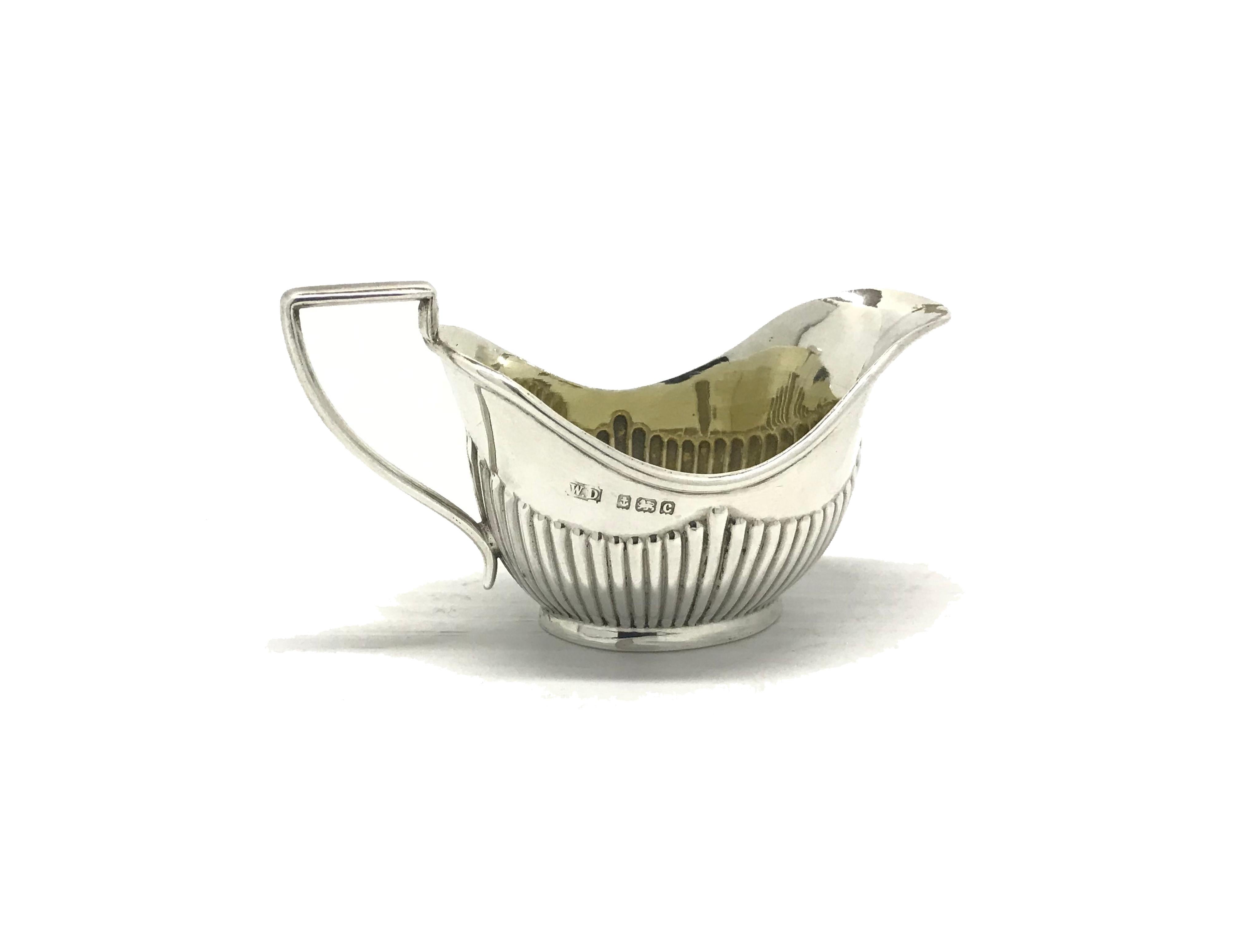 Early 20th Century Antique Sterling Silver Birmingham Bachelor's Tea Set, 1902