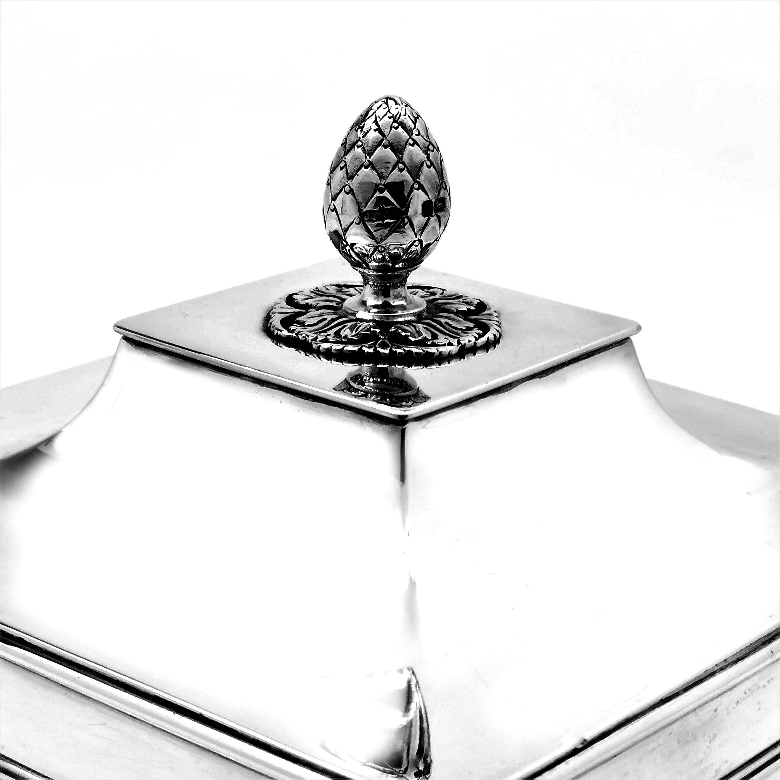 antique silver biscuit box