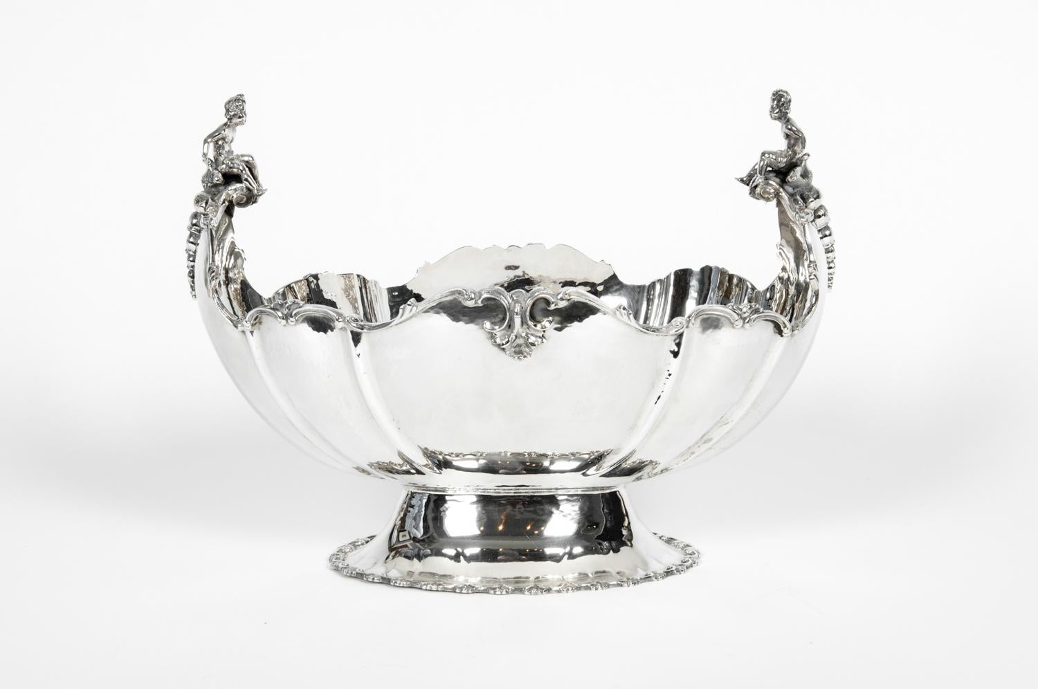 Early 19th Century Antique Sterling Silver Boat Shape Centrepiece