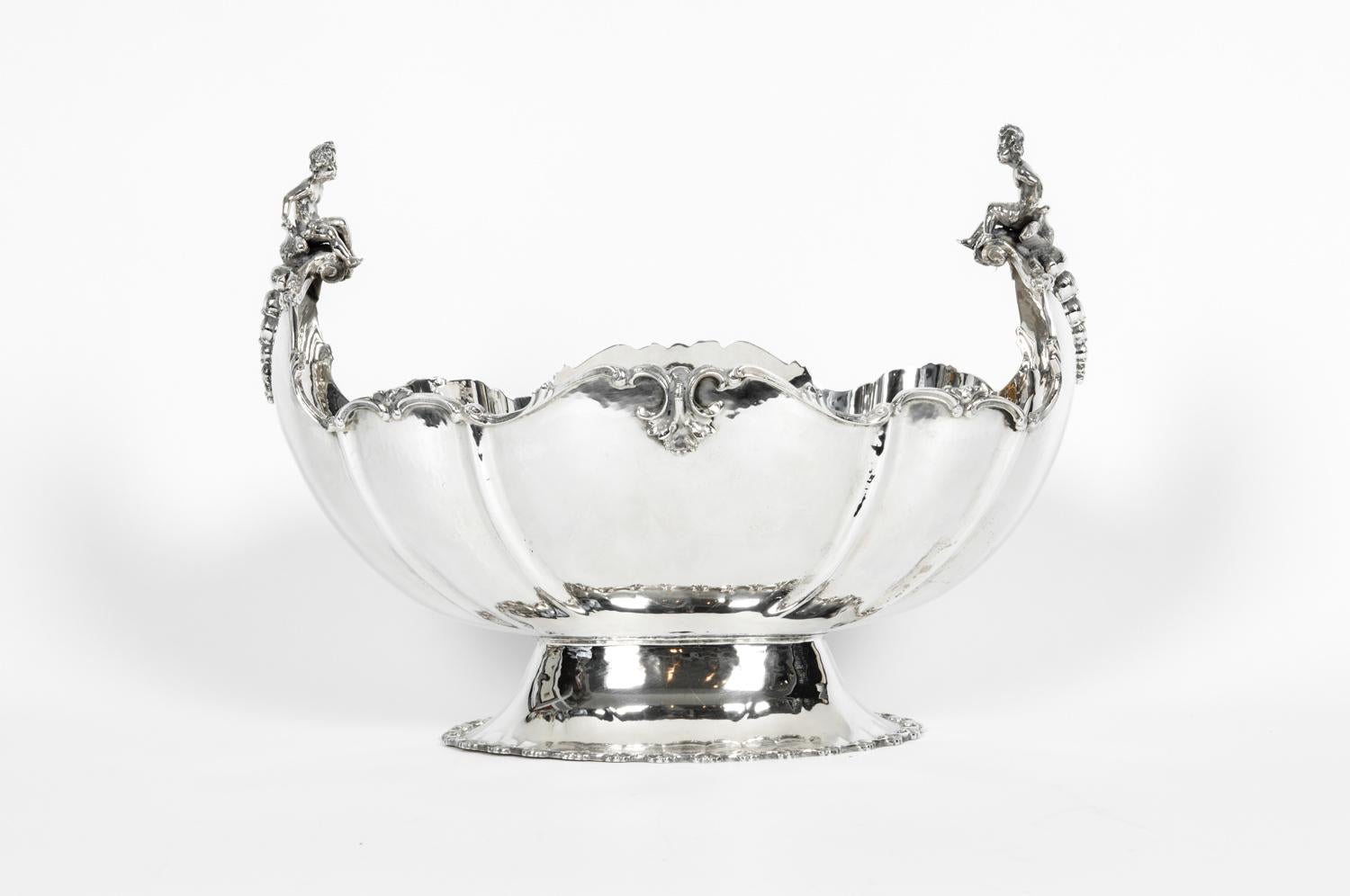 Antique Sterling Silver Boat Shape Centrepiece 3