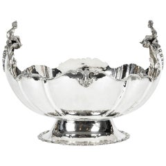 Antique Sterling Silver Boat Shape Centrepiece