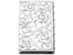 Antica vinaigrette a libro in argento sterling