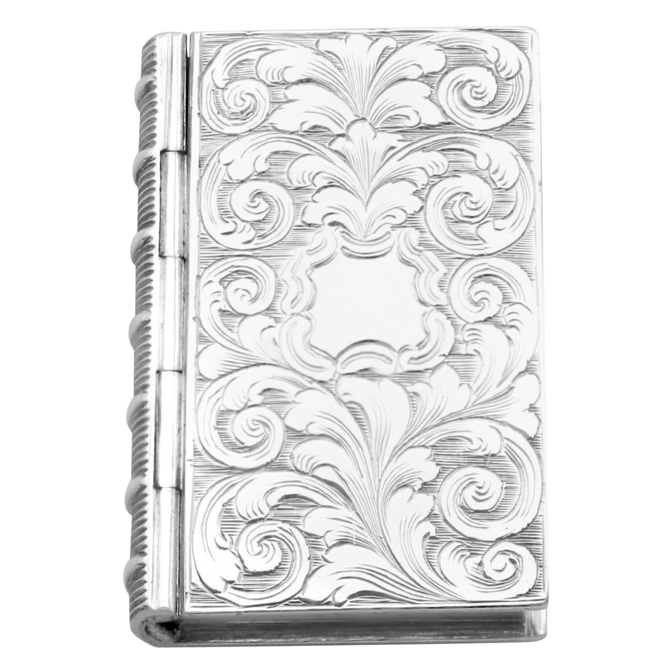 Antique Sterling Silver Book Vinaigrette