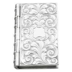 Antikes Sterlingsilber-Buch-Vinaigrette