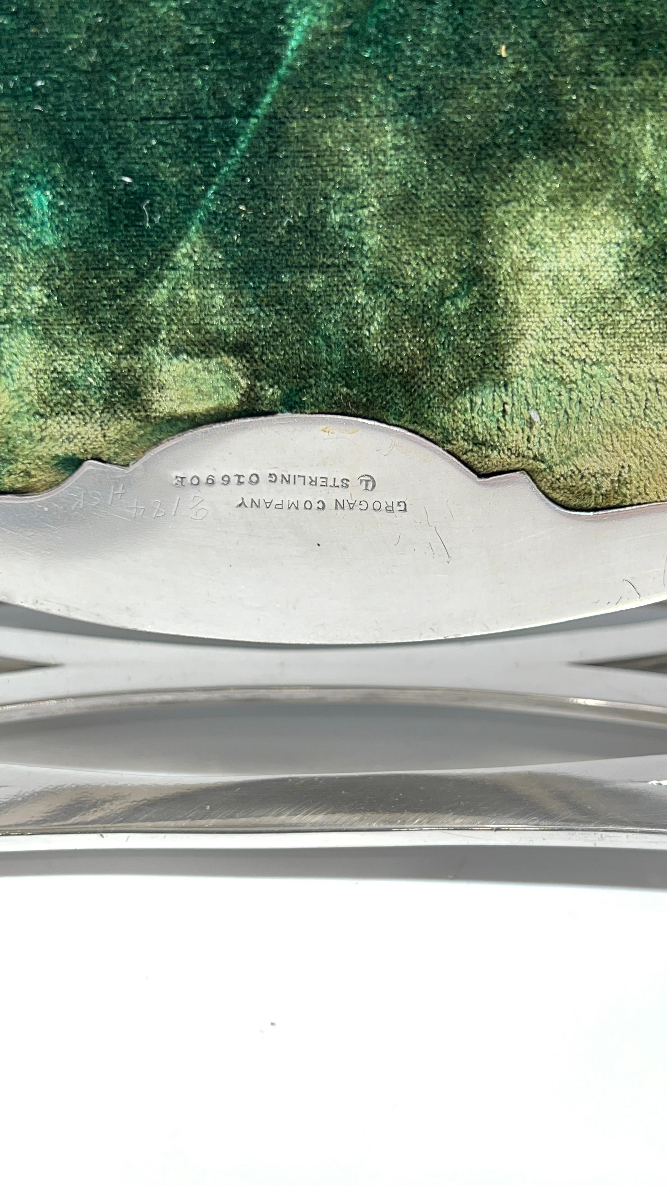 Antique Sterling Silver Boudoir Dressing Tabletop Mirror For Sale 3