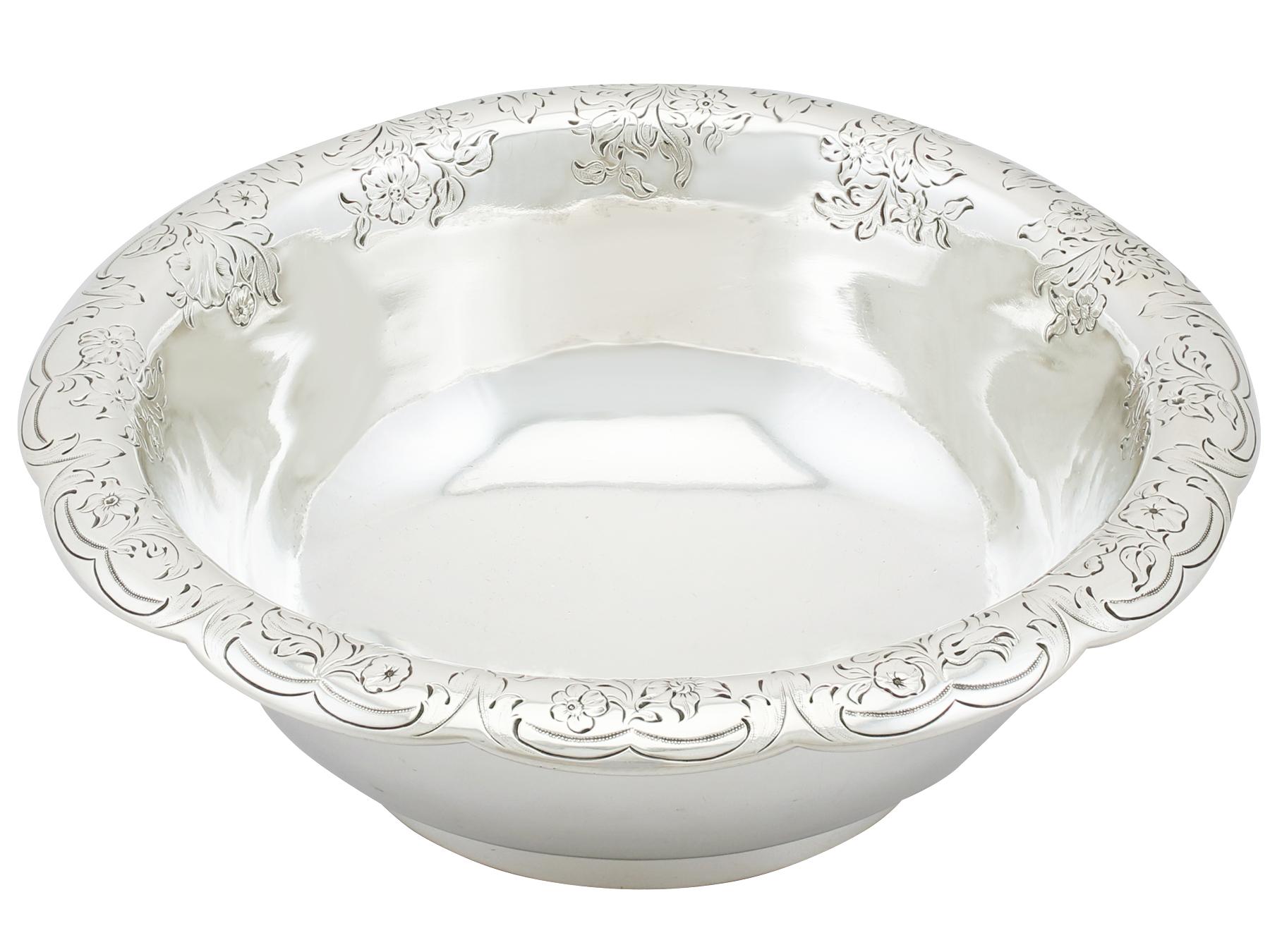 An exceptional, fine and impressive antique William IV English sterling silver bowl made by Paul Storr; an addition to our range of collectable ornamental silverware.

This exceptional, antique William IV sterling silver bowl has a circular