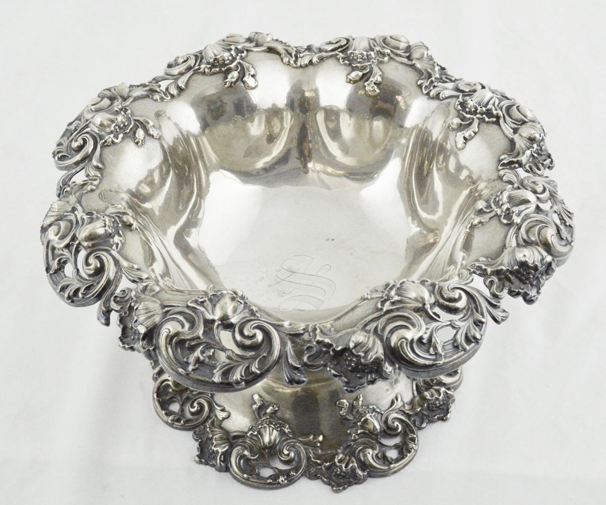 Unknown Antique Sterling Silver Bowl For Sale