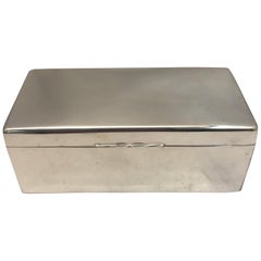 Antique Sterling Silver Box with Solid Lid