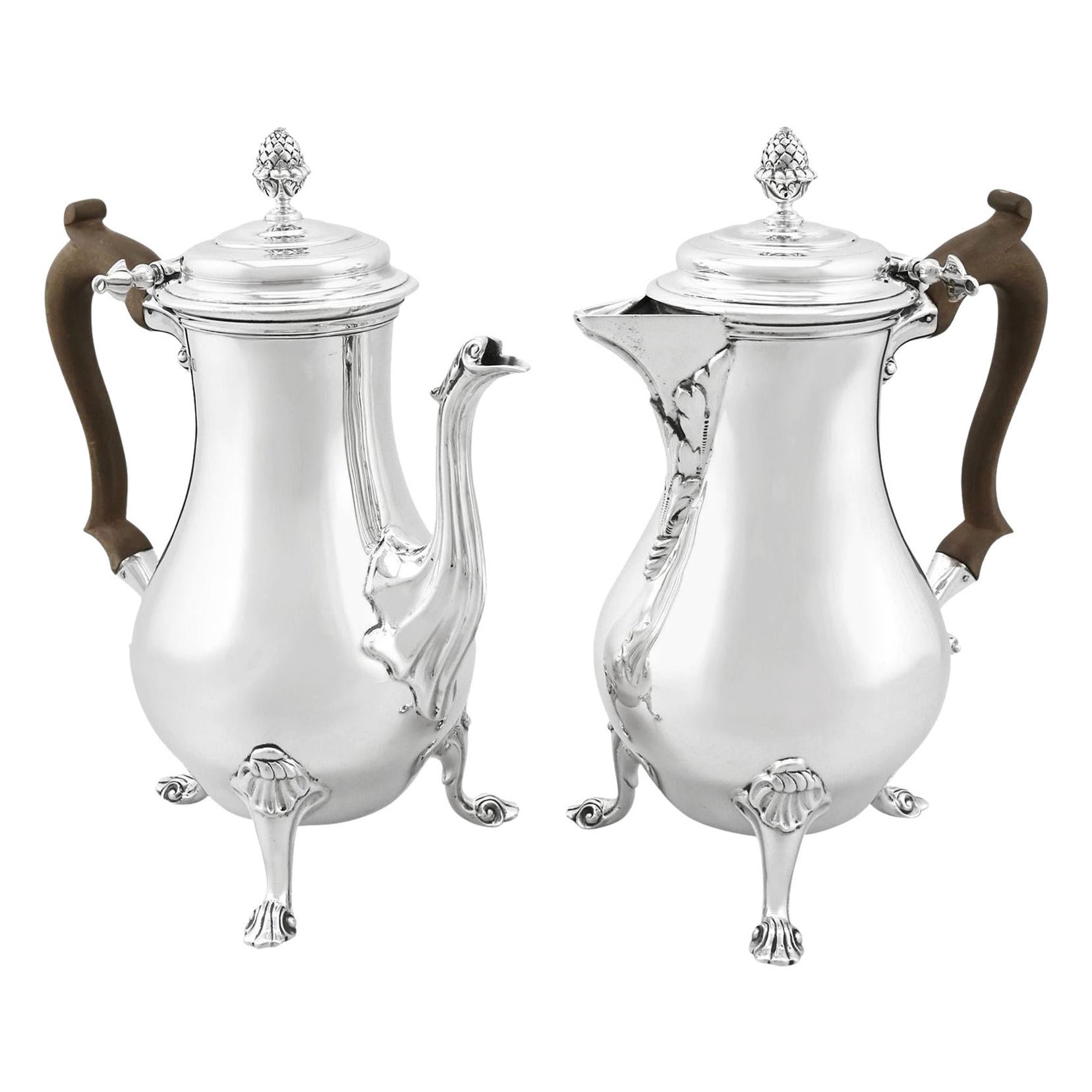 Antique Sterling Silver Cafe Au Lait Set by Pairpoint Brothers For Sale