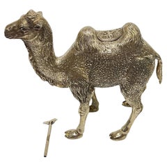 Antiquité en argent Sterling Camel Form Singing Bird Automaton