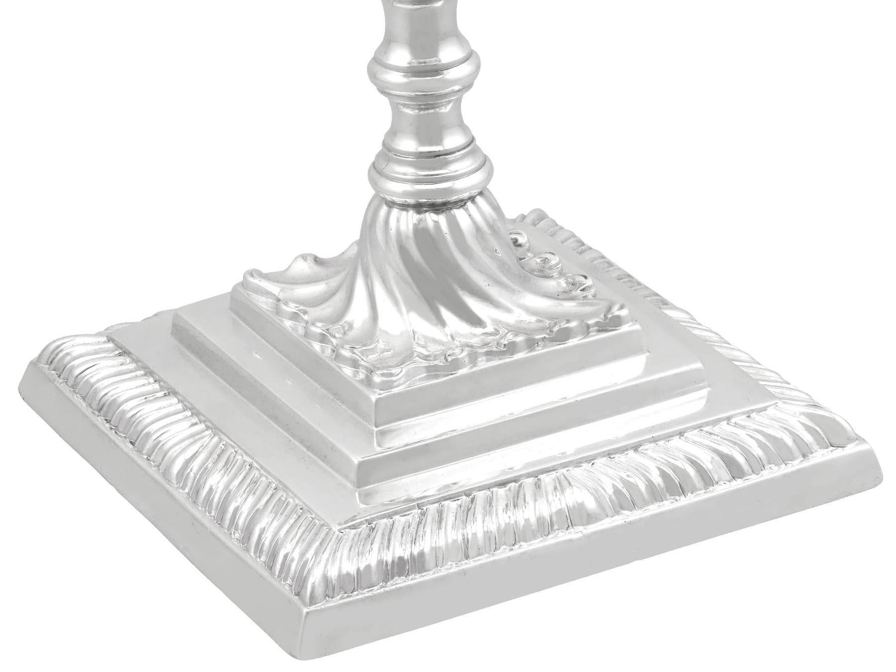 Antique Sterling Silver Candelabra For Sale 9