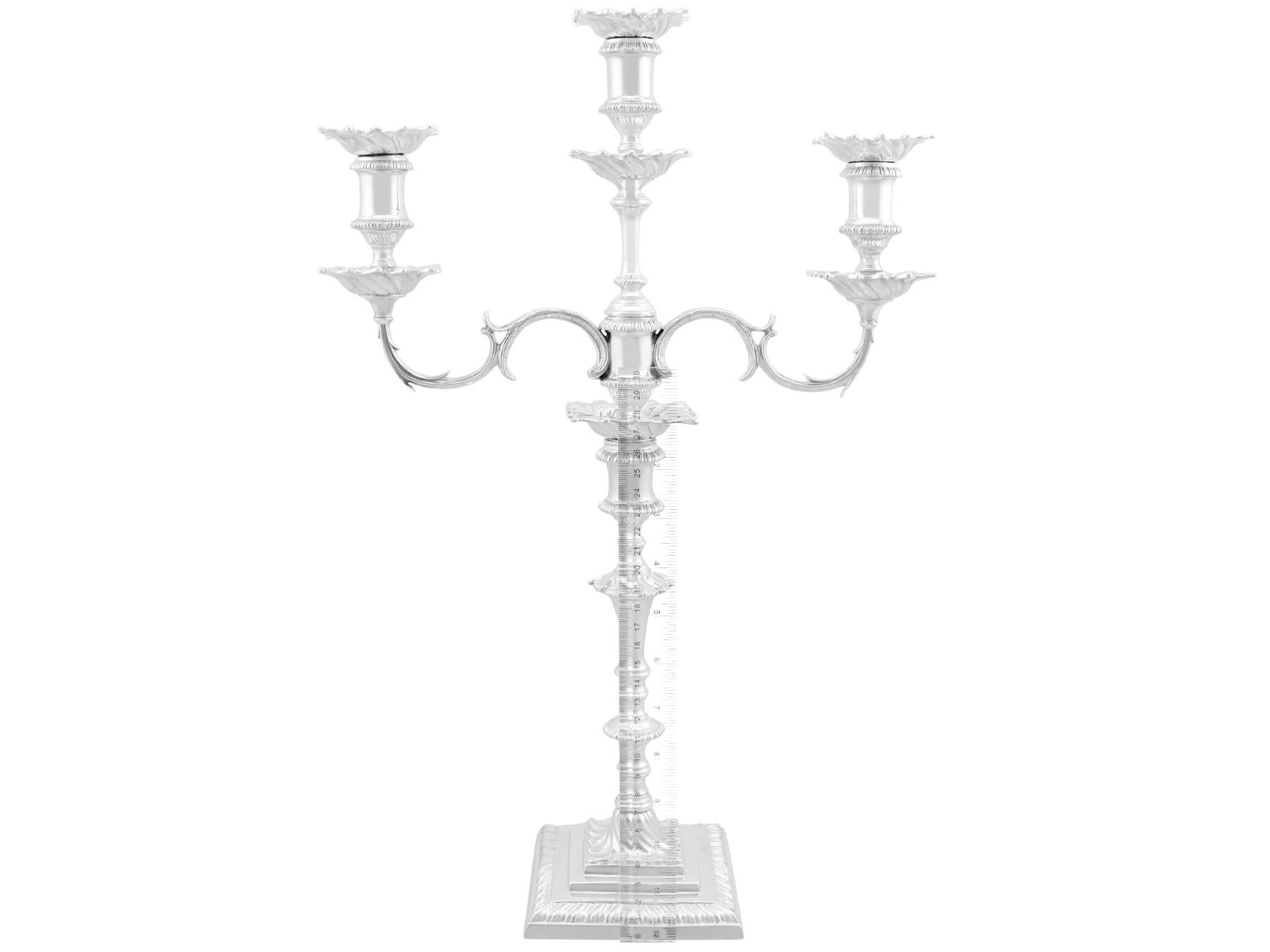 Antique Sterling Silver Candelabra For Sale 13