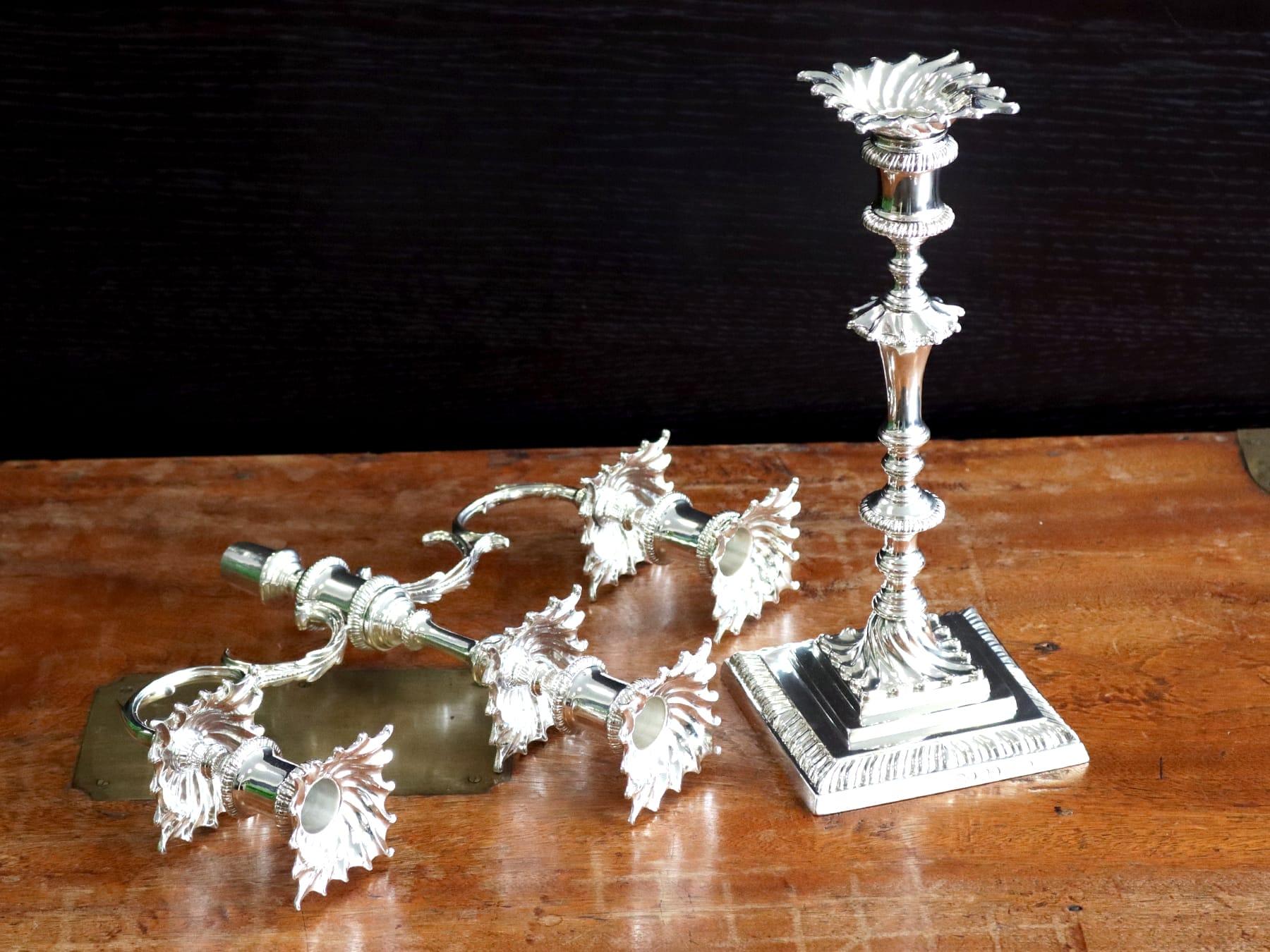 Late 19th Century Antique Sterling Silver Candelabra For Sale