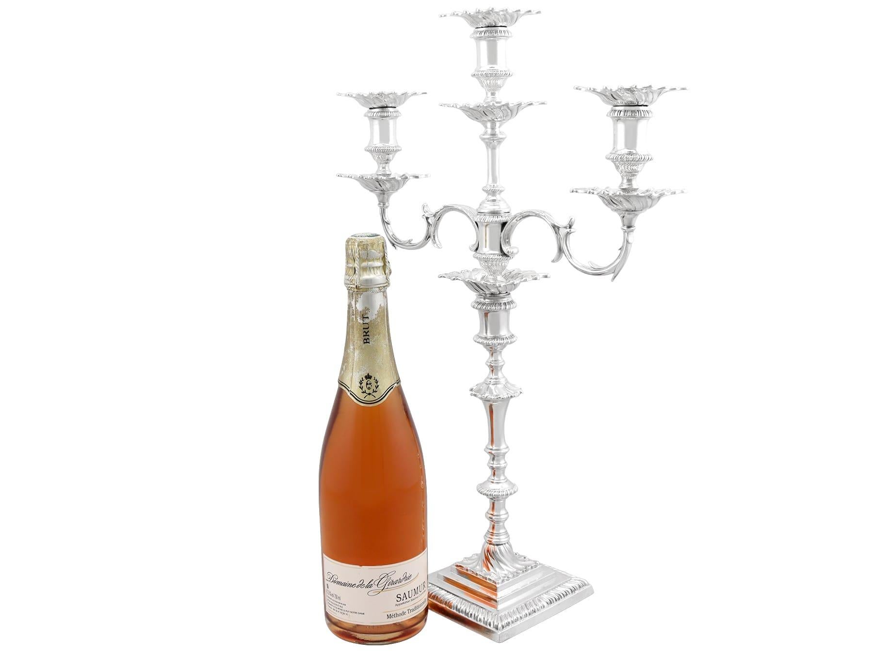 Antique Sterling Silver Candelabra For Sale 2