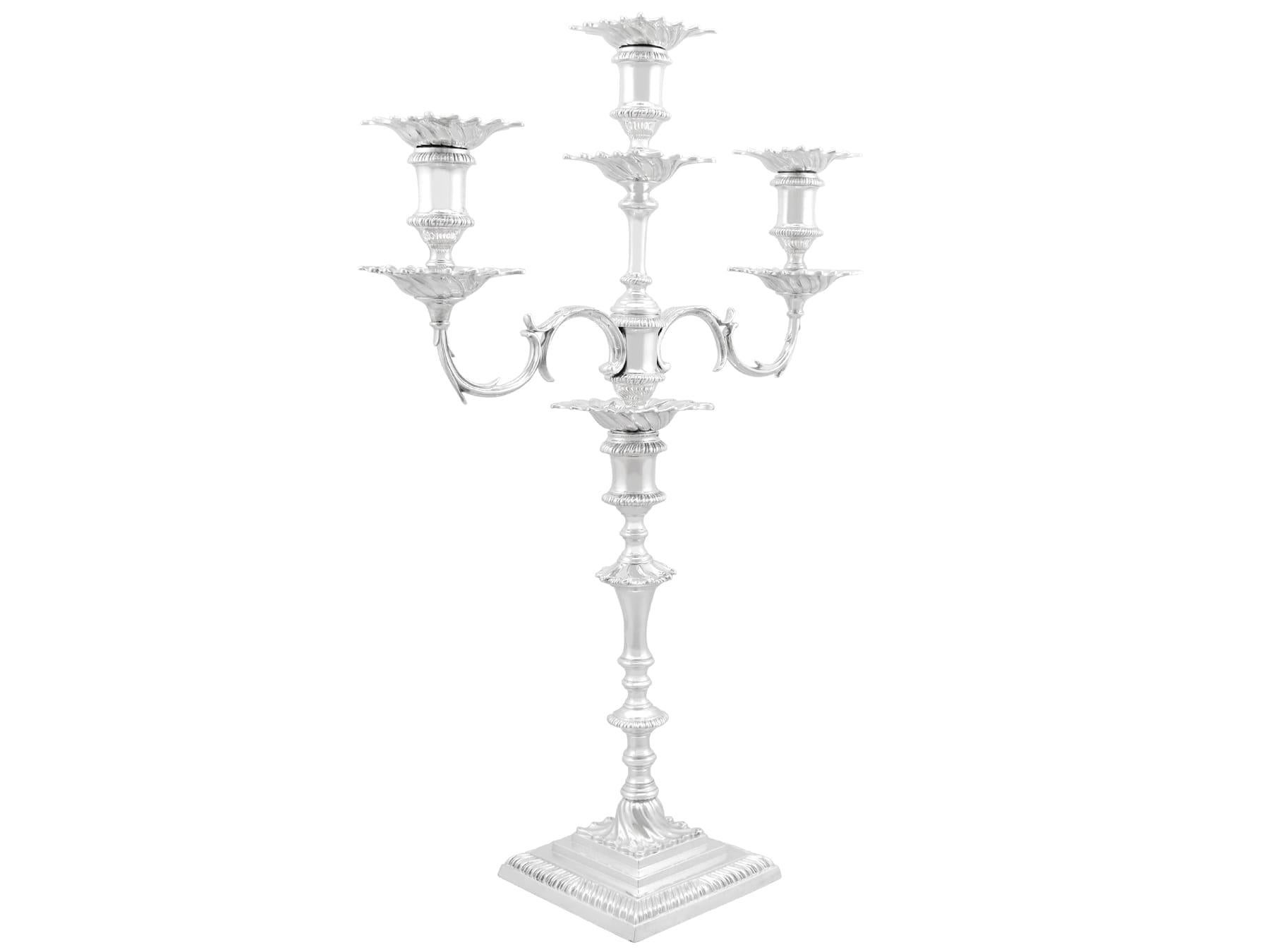 Antique Sterling Silver Candelabra For Sale 3