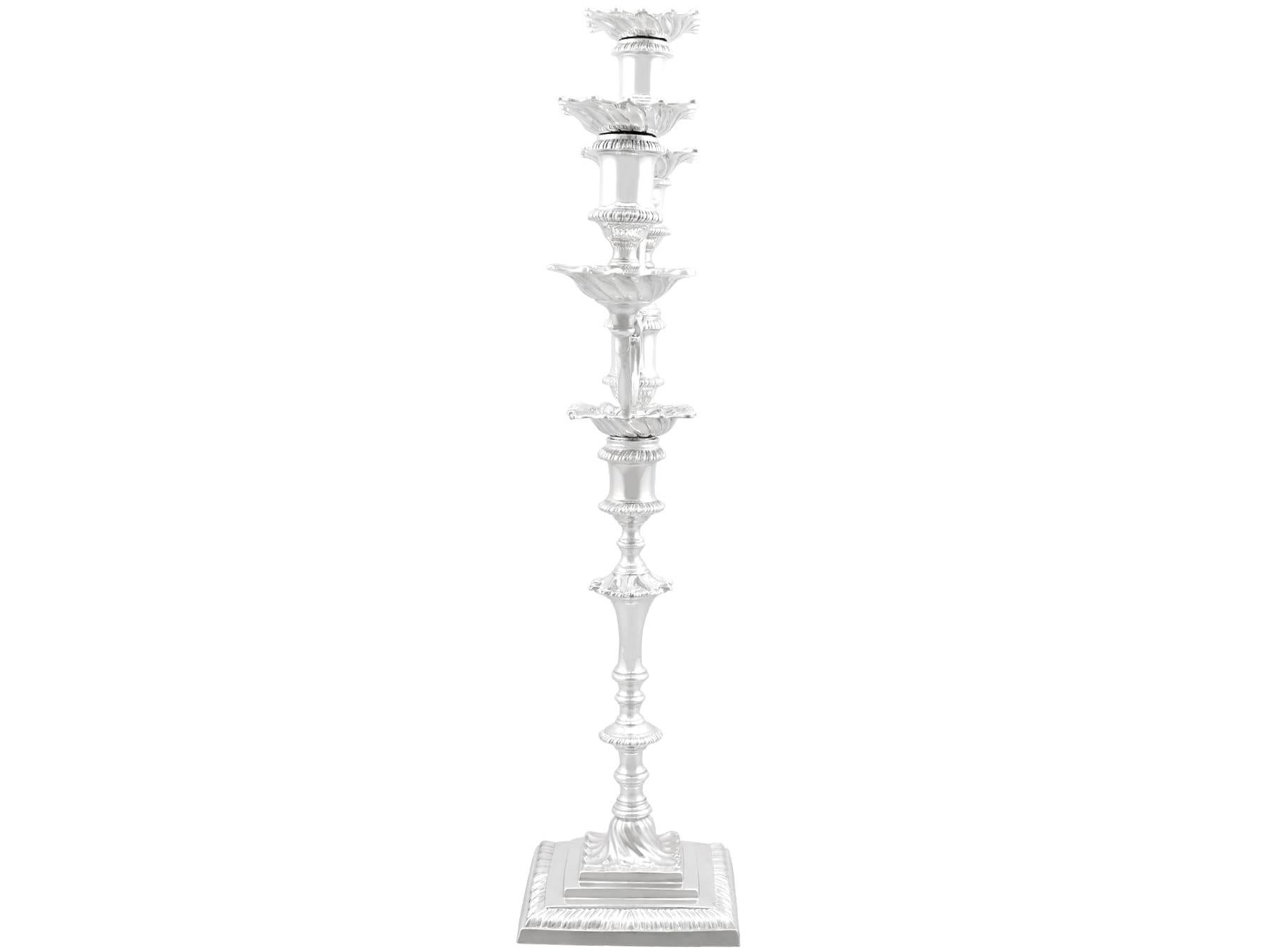 Antique Sterling Silver Candelabra For Sale 4