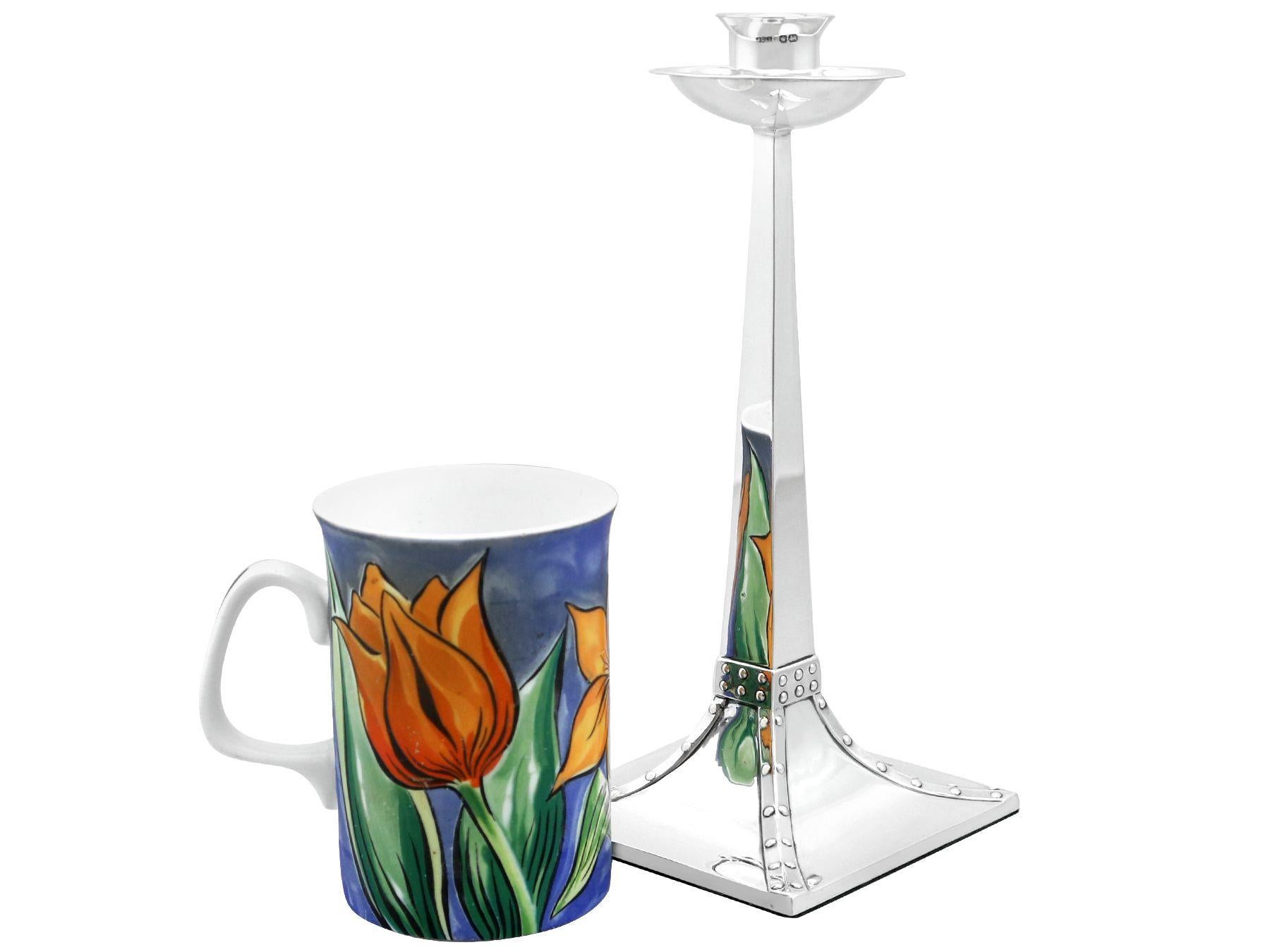 Arts and Crafts Argento Antico  Portacandele in vendita