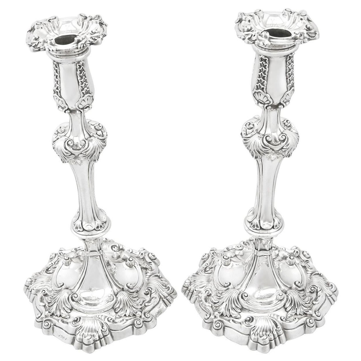 Candelieri antichi in argento sterling