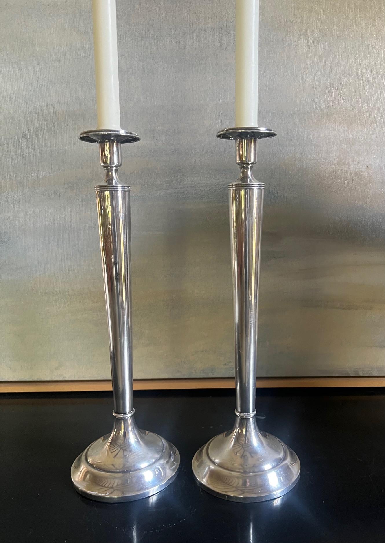 Antique Sterling Silver Candlesticks, Set of 2 5