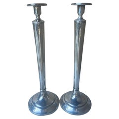 Antique Sterling Silver Candlesticks, Set of 2